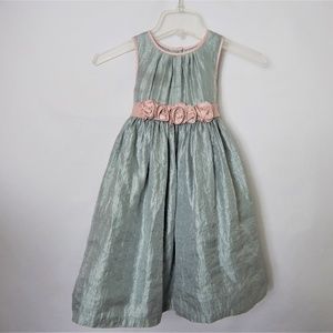Pippa & Julie Childs Dress Rose Green Pink Size 5